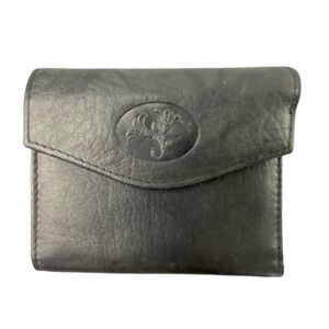 Buxton black full cowhide leather bifold wallet